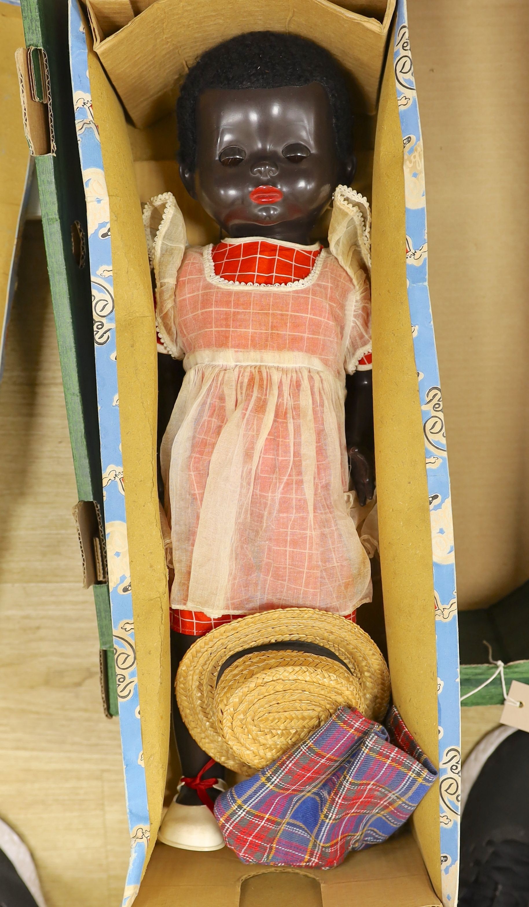 Three boxed dolls, The Visible Women and Cindy with cased clothes